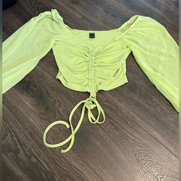 SHEIN Tops - SHEIN neon green going out top